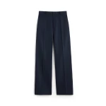 Maison Margiela Pleated Wool Tailored Trousers in Dark Grey | Luxury Shoes 