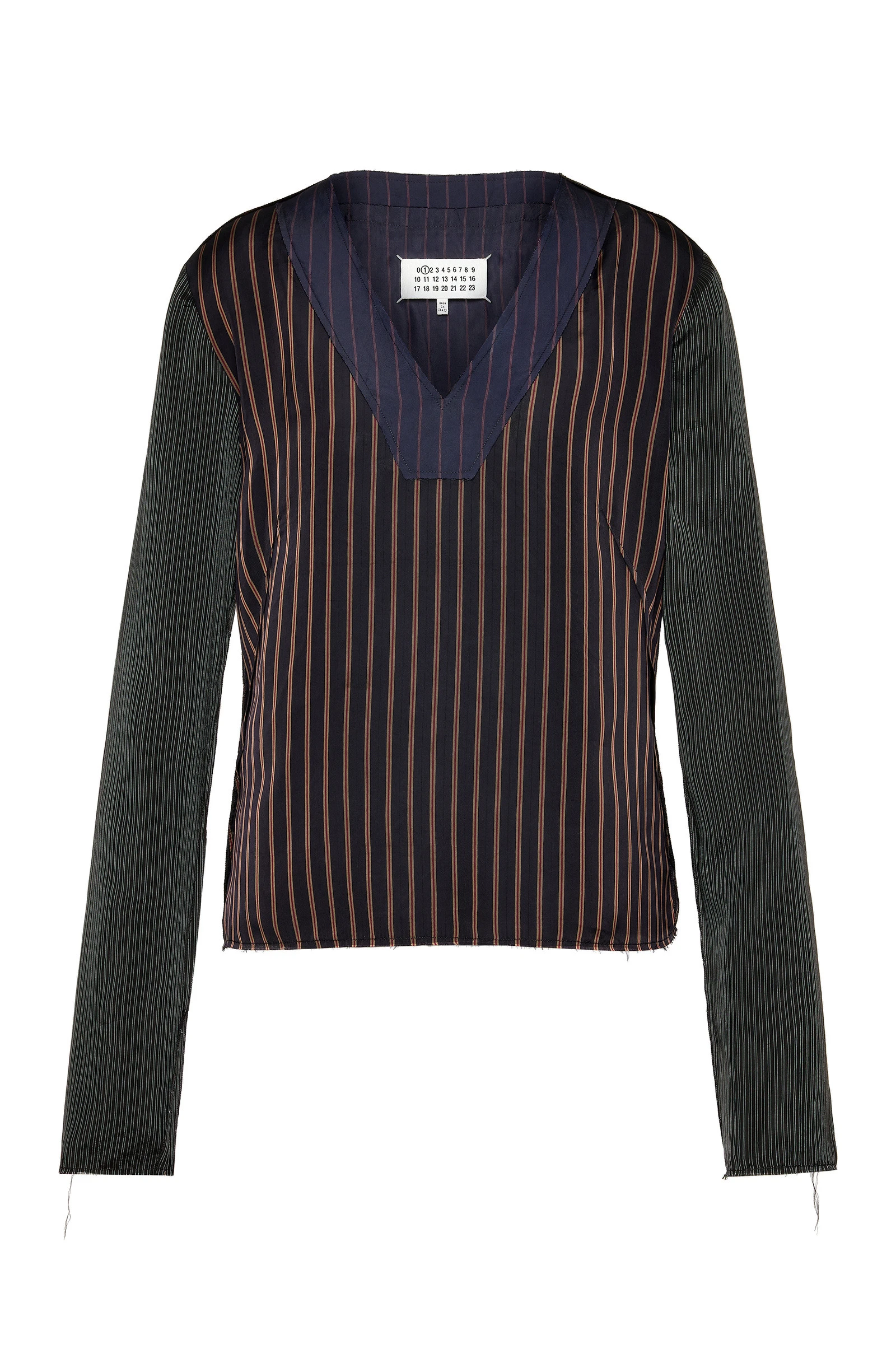Maison Margiela Printed Long-Sleeve Top in Blue and Black Maison Margiela Printed Long-Sleeve Top in Blue and Black | Luxury Shoes