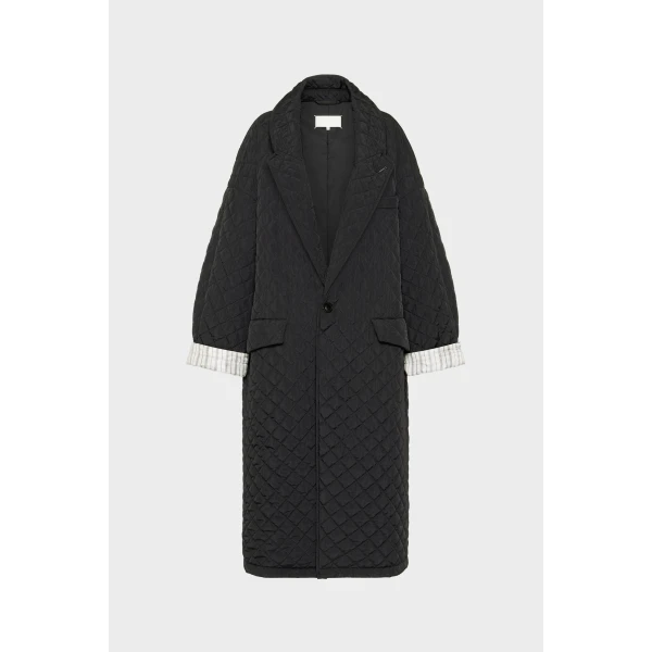 Maison Margiela Quilted Coat in Black | Coats | Luxury Shoes 