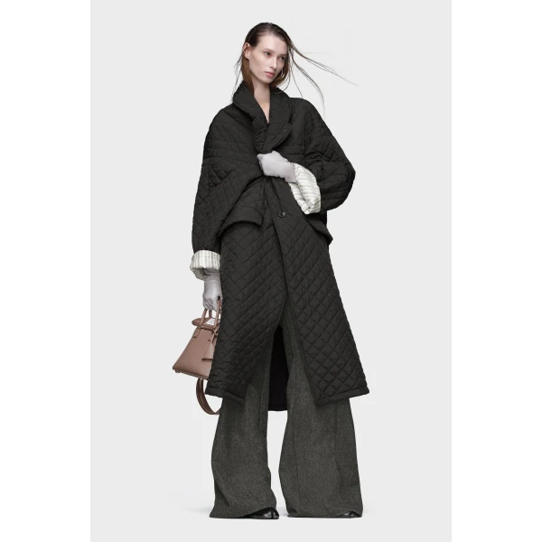 Maison Margiela Quilted Coat in Black | Coats | Luxury Shoes 