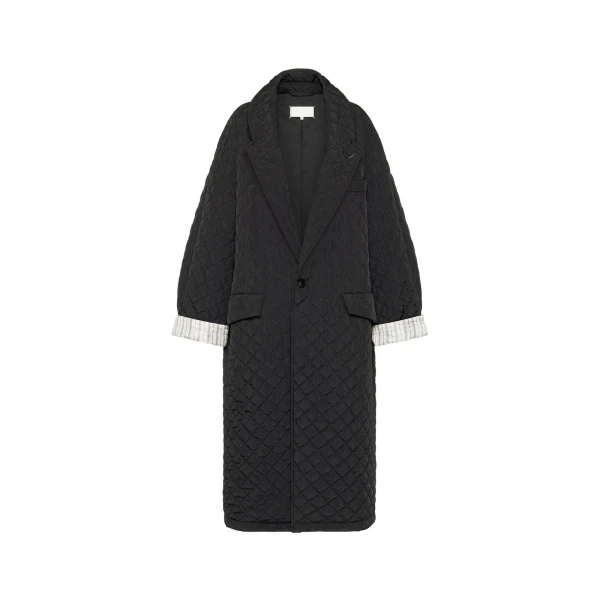 Maison Margiela Quilted Coat in Black | Luxury Shoes 