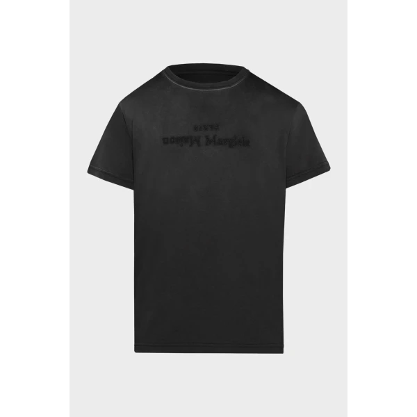 Maison Margiela Reverse Logo T-Shirt in Black | T-shirts | Luxury Shoes 
