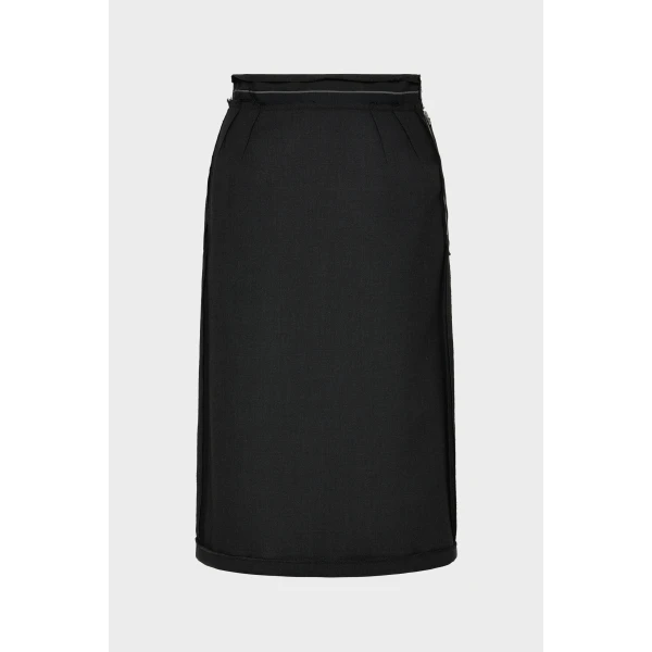 Maison Margiela Reversed Midi Skirt in Charcoal | Midi Skirts | Luxury Shoes 