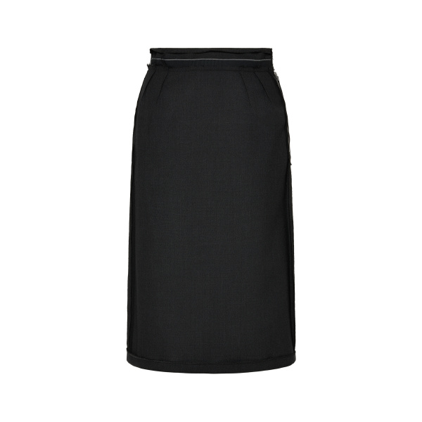 Maison Margiela Reversed Midi Skirt in Charcoal | Luxury Shoes 
