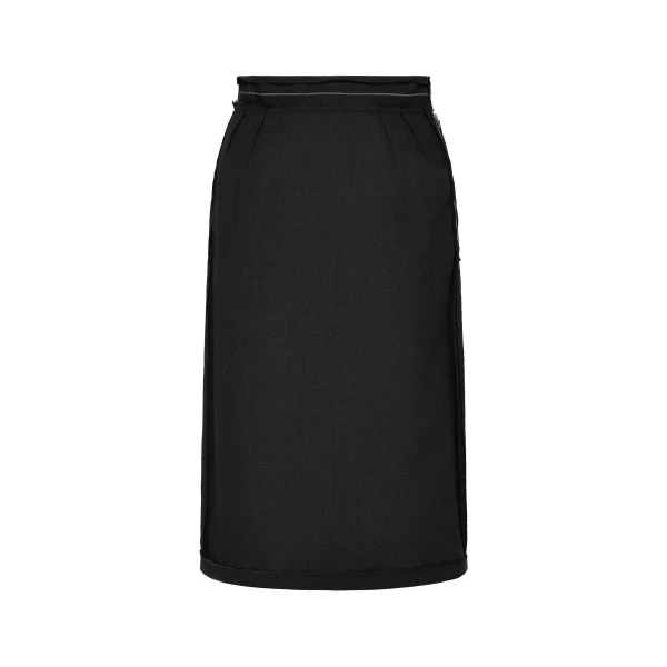 Maison Margiela Reversed Midi Skirt in Charcoal | Luxury Shoes 