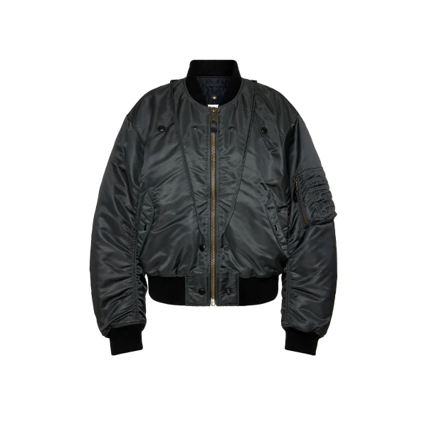 Reversible Bomber Jacket in Dark Grey