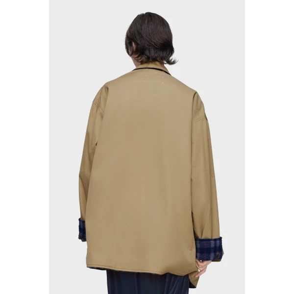 Maison Margiela Reversible Caban in Beige | Jackets | Luxury Shoes 