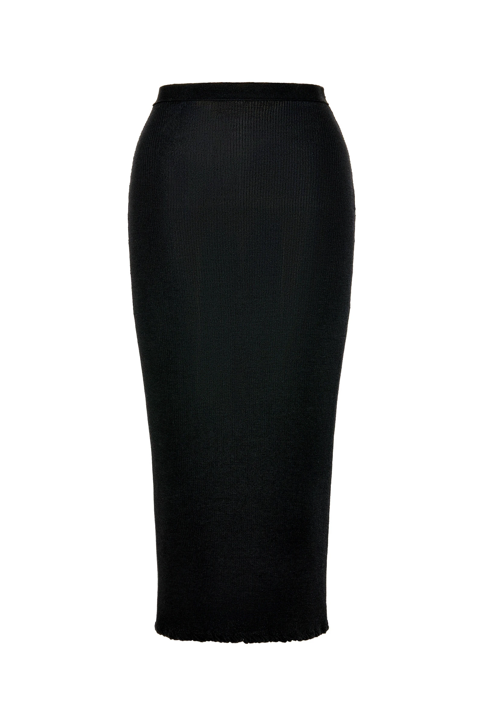 Maison Margiela Ribbed Wool Midi Skirt in Black Maison Margiela Ribbed Wool Midi Skirt in Black | Luxury Shoes