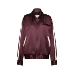 Maison Margiela Satin Bomber Jacket in Bordeaux | Luxury Shoes 