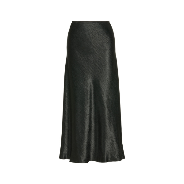 Maison Margiela Satin Midi Skirt in Black | Luxury Shoes 