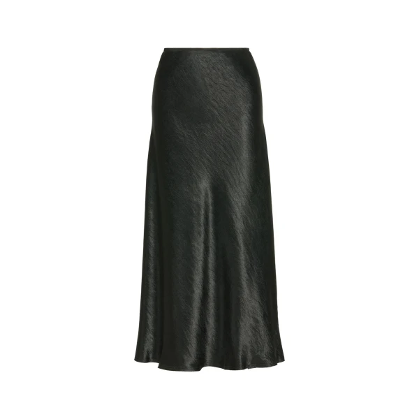 Maison Margiela Satin Midi Skirt in Black | Luxury Shoes 