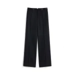 Maison Margiela Satin-Waist Virgin Wool Tuxedo Trousers in Black | Luxury Shoes 