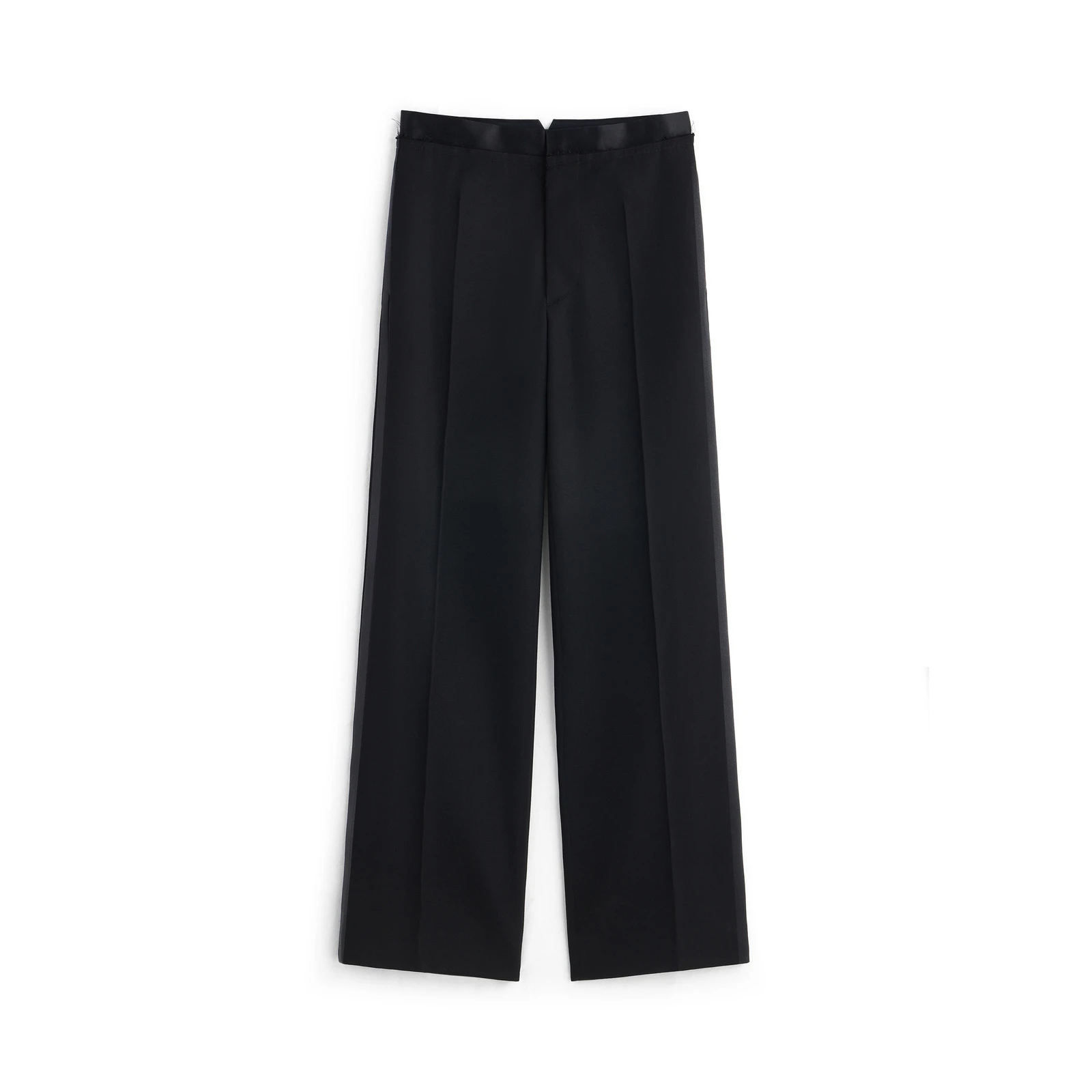 Maison Margiela Satin-Waist Virgin Wool Tuxedo Trousers in Black Maison Margiela Satin-Waist Virgin Wool Tuxedo Trousers in Black | Luxury Shoes