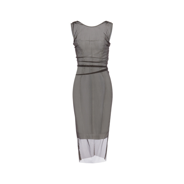 Maison Margiela Sheer Dress in Brown | Luxury Shoes 