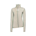 Maison Margiela Shimmer Knit Draped Longsleeve in Light Green | Luxury Shoes 