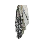 Maison Margiela Silk Floral Draped Skirt in Ivory | Luxury Shoes 