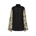 Maison Margiela Silk Floral Shirt in Black Maison Margiela Silk Floral Shirt in Black | Luxury Shoes