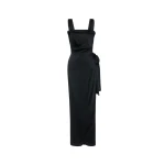 Maison Margiela Silk Satin Maxi Dress in Black Maison Margiela Silk Satin Maxi Dress in Black | Luxury Shoes