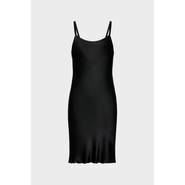 Maison Margiela Silk Slip Mini Dress in Black | Mini Dresses | Luxury Shoes 
