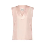 Maison Margiela Silk V-Neck Top in Pink | Luxury Shoes 
