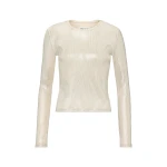 Maison Margiela Silver Print Long-Sleeve Top in Dirty Wash | Luxury Shoes 