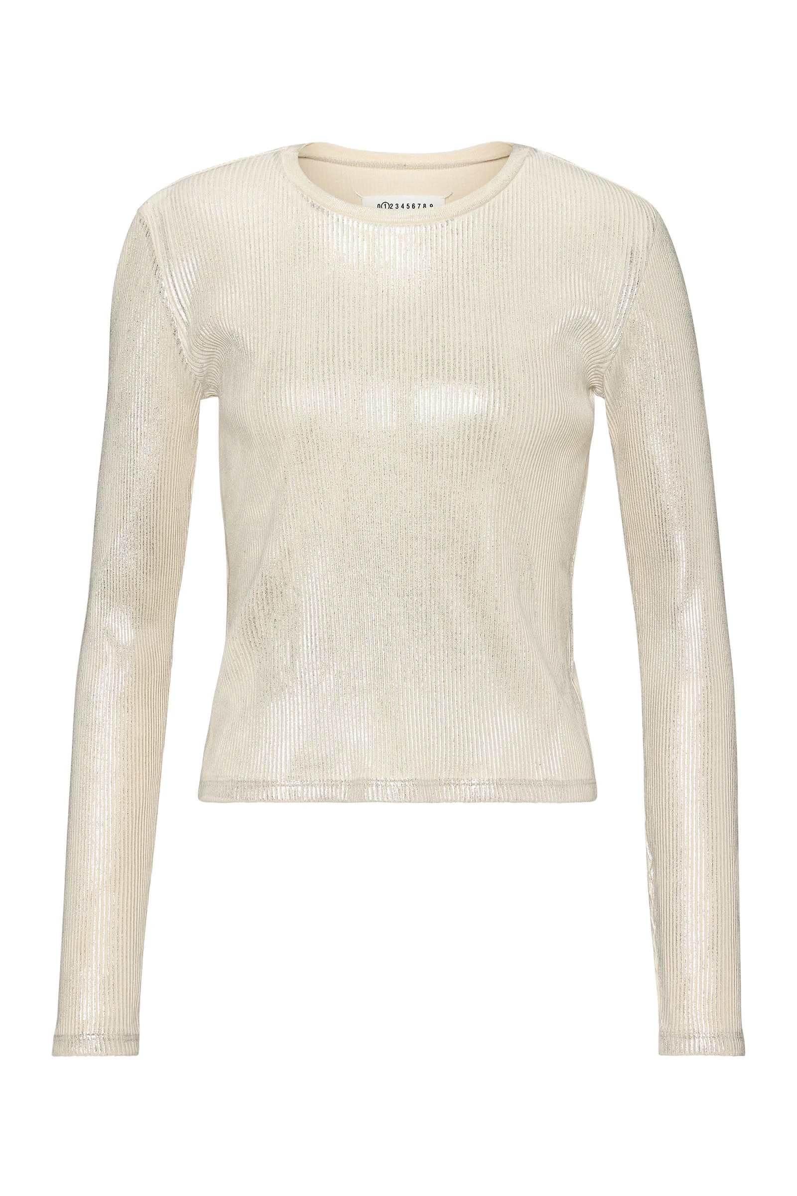 Maison Margiela Silver Print Long-Sleeve Top in Dirty Wash Maison Margiela Silver Print Long-Sleeve Top in Dirty Wash | Luxury Shoes