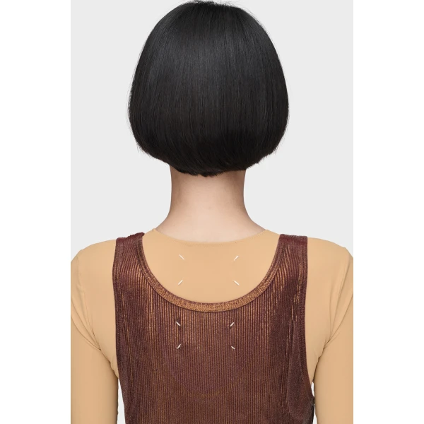 Maison Margiela Silver Print Tank Top in Beige | Sleeveless | Luxury Shoes 