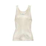 Maison Margiela Silver Print Tank Top in Dirty Wash | Luxury Shoes 
