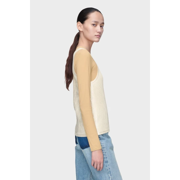 Maison Margiela Silver Print Tank Top in Dirty Wash | Sleeveless | Luxury Shoes 