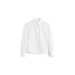 Maison Margiela Stockman Shoulder Cotton Shirt in White | Luxury Shoes 