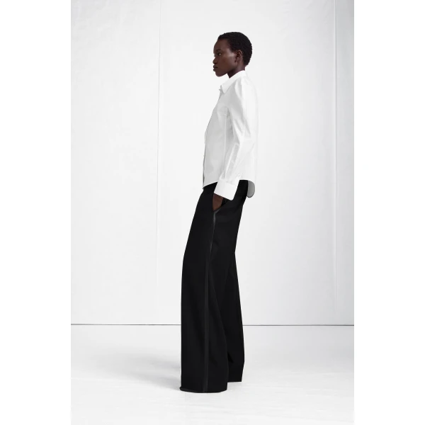 Maison Margiela Stockman Shoulder Cotton Shirt in White | Shirts | Luxury Shoes 
