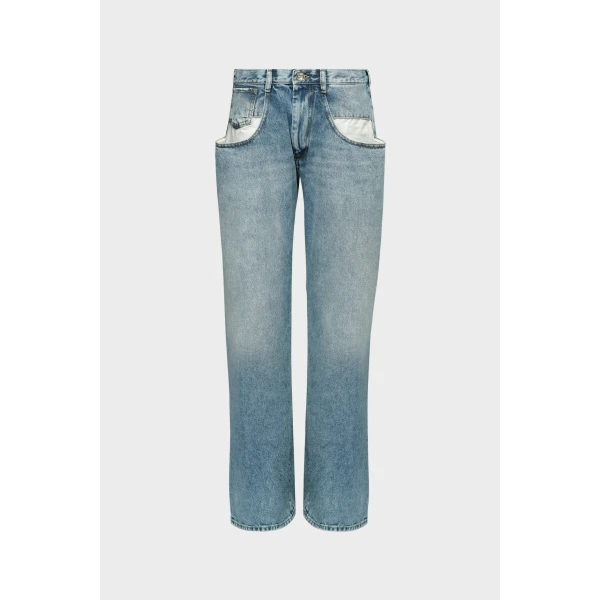 Maison Margiela Straight Jeans with Contrasted Pockets in Blue Jeans | Denim | Luxury Shoes 