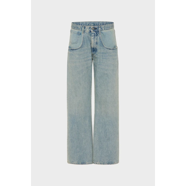 Maison Margiela Straight-Leg Jeans in Light Blue | Denim | Luxury Shoes 