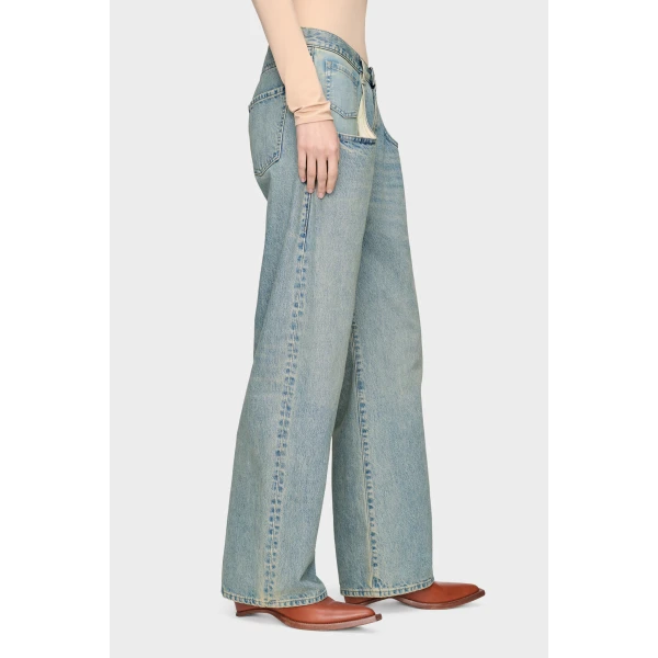 Maison Margiela Straight-Leg Jeans in Light Blue | Denim | Luxury Shoes 