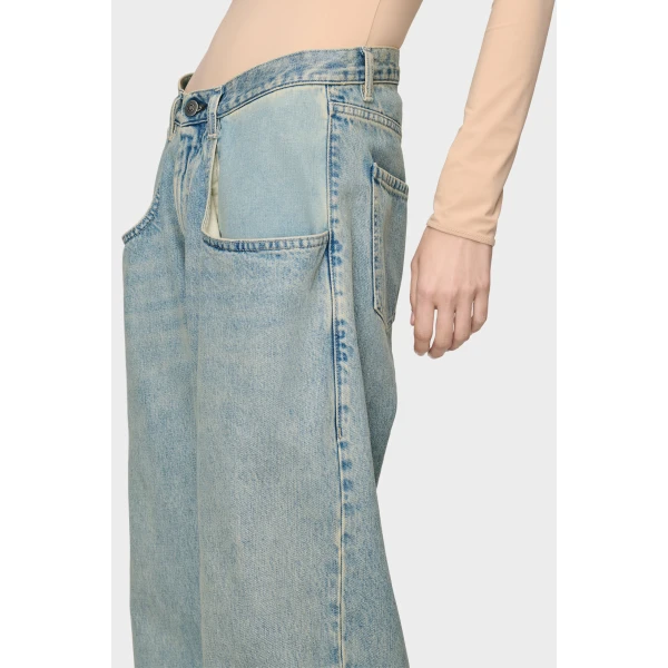 Maison Margiela Straight-Leg Jeans in Light Blue | Denim | Luxury Shoes 
