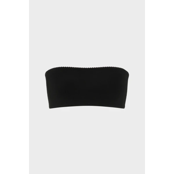 Maison Margiela Strapless Bandeau Top in Black | Cropped Top | Luxury Shoes 