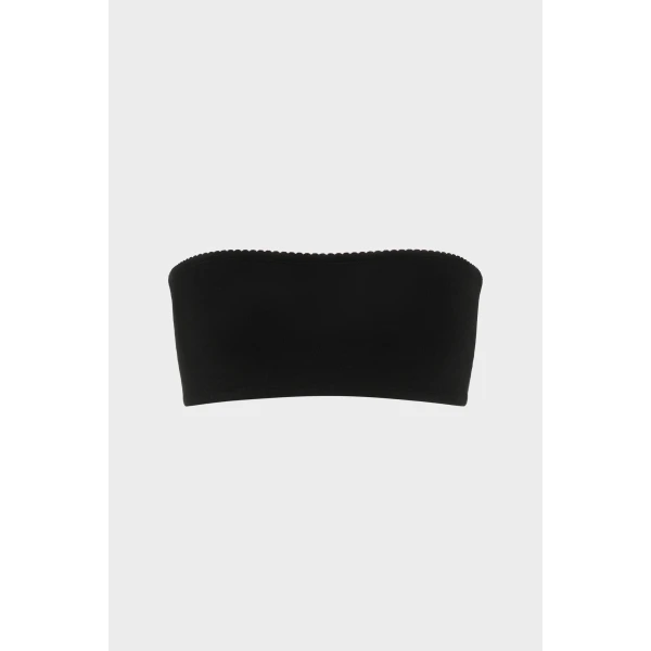 Maison Margiela Strapless Bandeau Top in Black | Cropped Top | Luxury Shoes 