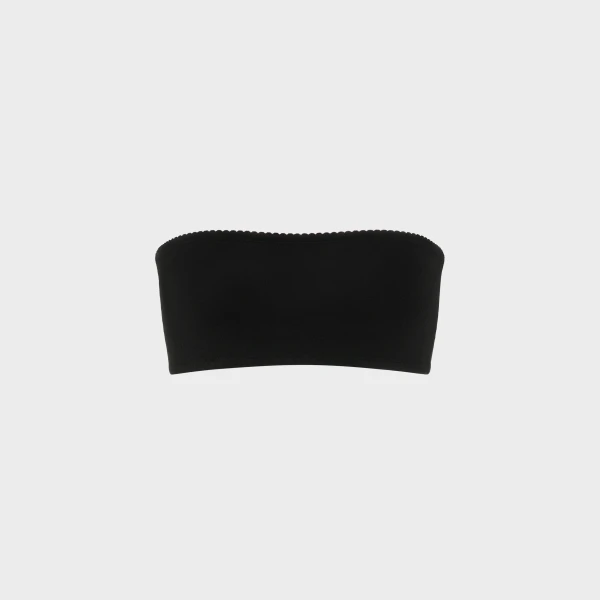 Maison Margiela Strapless Bandeau Top in Black | Cropped Top | Luxury Shoes 