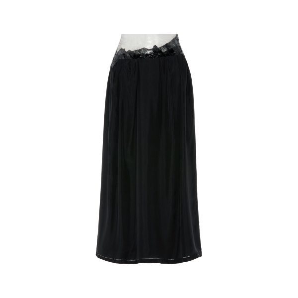 Maison Margiela Taped Midi Skirt in Black | Luxury Shoes 