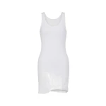 Maison Margiela Taped Rib Mini Dress in White | Luxury Shoes 