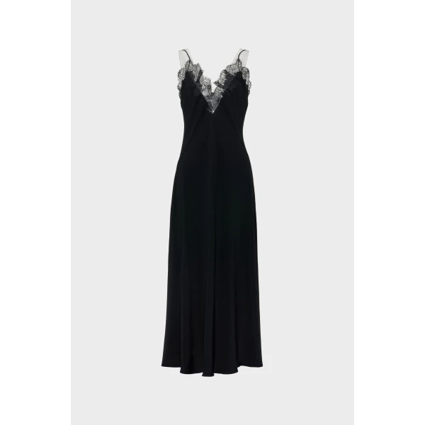 Maison Margiela Taped Slip Dress in Black | Midi Dresses | Luxury Shoes 