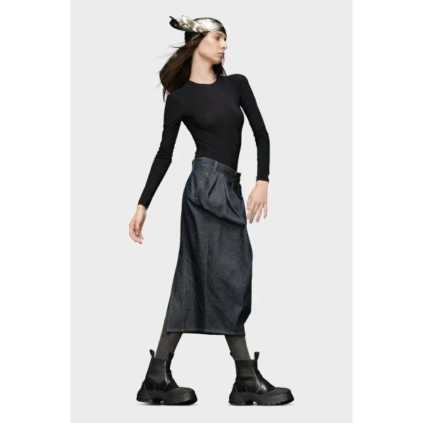 Maison Margiela Technical Jersey Crew-Neck Bodysuit in Black | Bodysuit | Luxury Shoes 