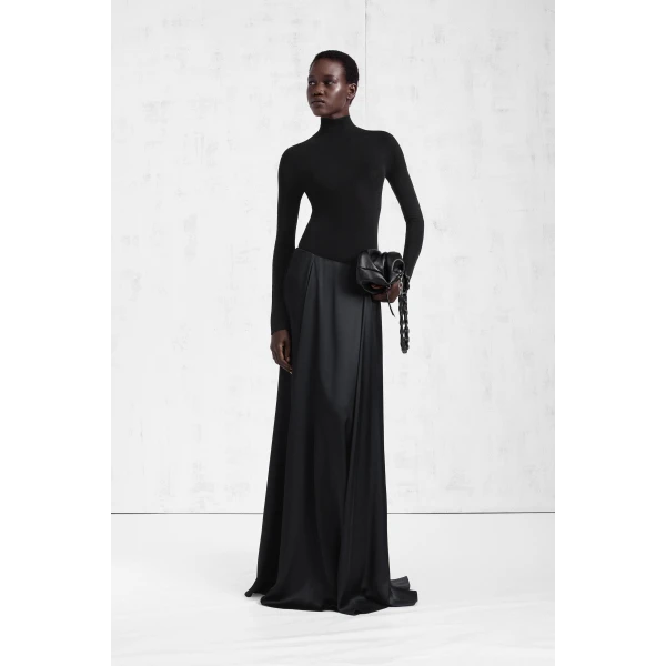 Maison Margiela Technical Jersey Turtleneck Bodysuit in Black | Bodysuit | Luxury Shoes 