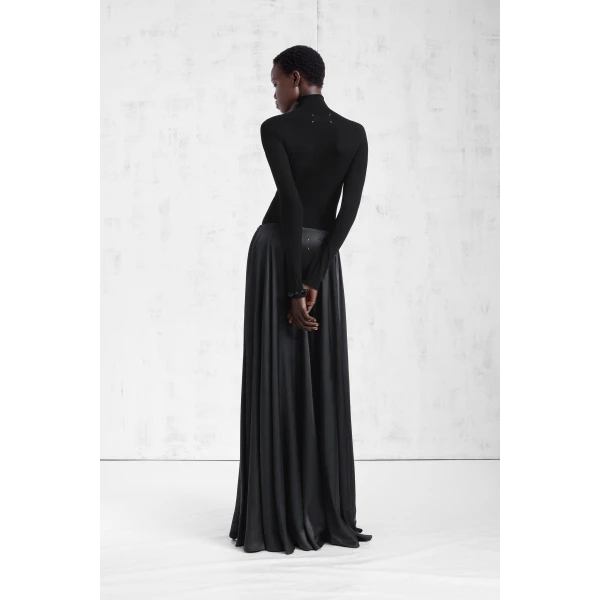 Maison Margiela Technical Jersey Turtleneck Bodysuit in Black | Bodysuit | Luxury Shoes 