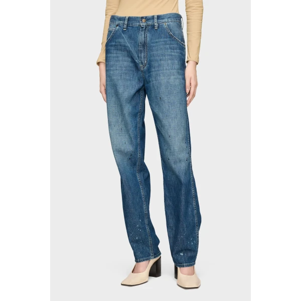 Maison Margiela Treated Denim Jeans in Blue Jeans | Denim | Luxury Shoes 