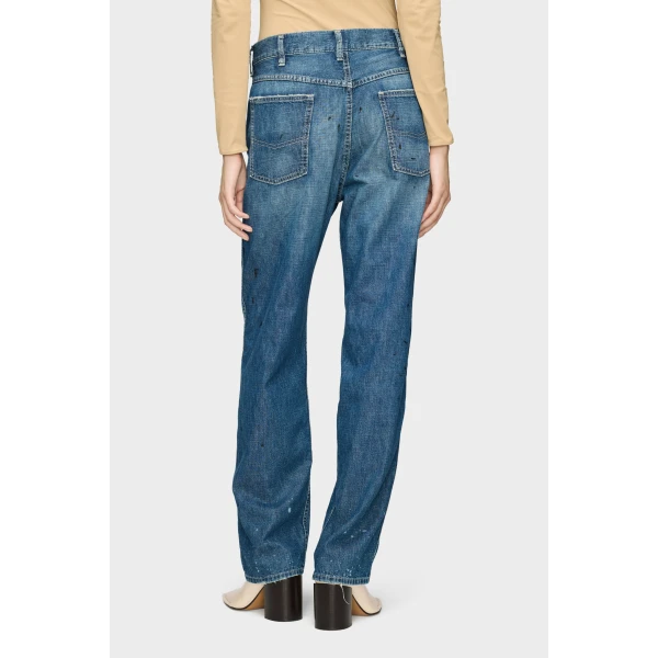 Maison Margiela Treated Denim Jeans in Blue Jeans | Denim | Luxury Shoes 