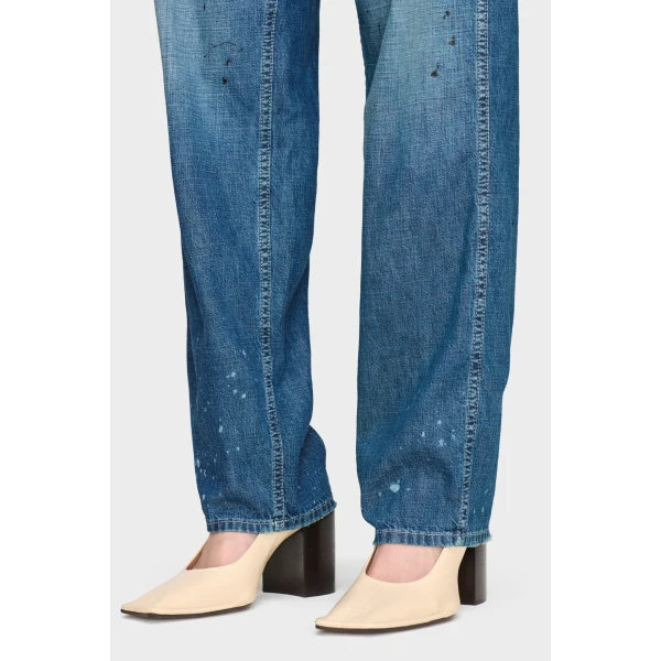 Maison Margiela Treated Denim Jeans in Blue Jeans | Denim | Luxury Shoes 