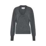 Maison Margiela Twisted Knit Crewneck Sweater in Grey | Luxury Shoes 