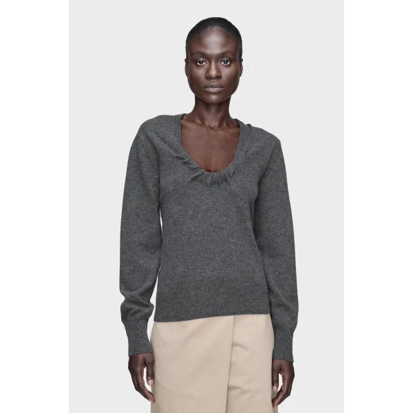 Maison Margiela Twisted Knit Crewneck Sweater in Grey | Sweaters | Luxury Shoes 