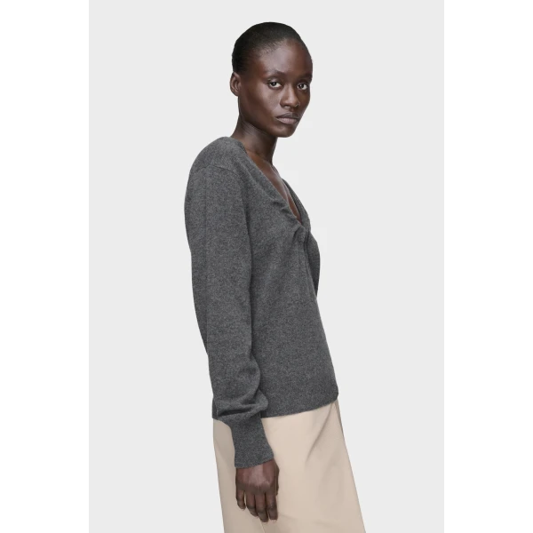 Maison Margiela Twisted Knit Crewneck Sweater in Grey | Sweaters | Luxury Shoes 